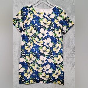 J. Crew Blue and Cream Floral Mini Dress